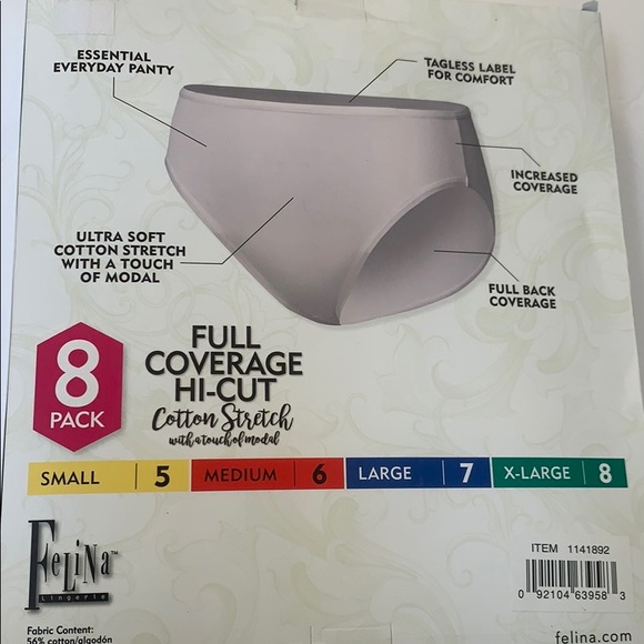 Felina Intimates & Sleepwear Felina Full Coverage Cotton Panties 8